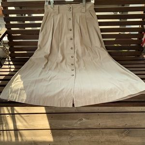Allen Solly kaki cotton bottom skirt Sz 10
